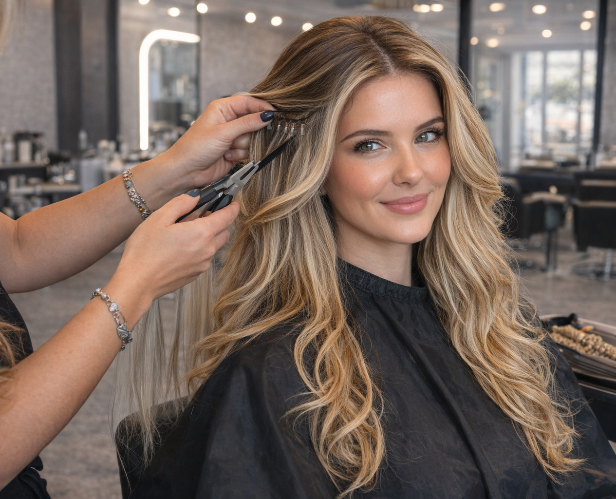 Mega Hair com aplicação personalizada