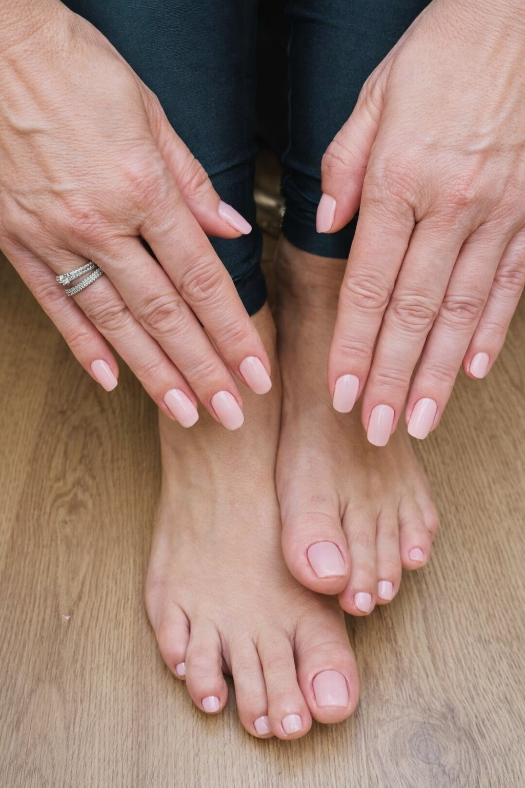 Manicure e pedicure com acabamento elegante