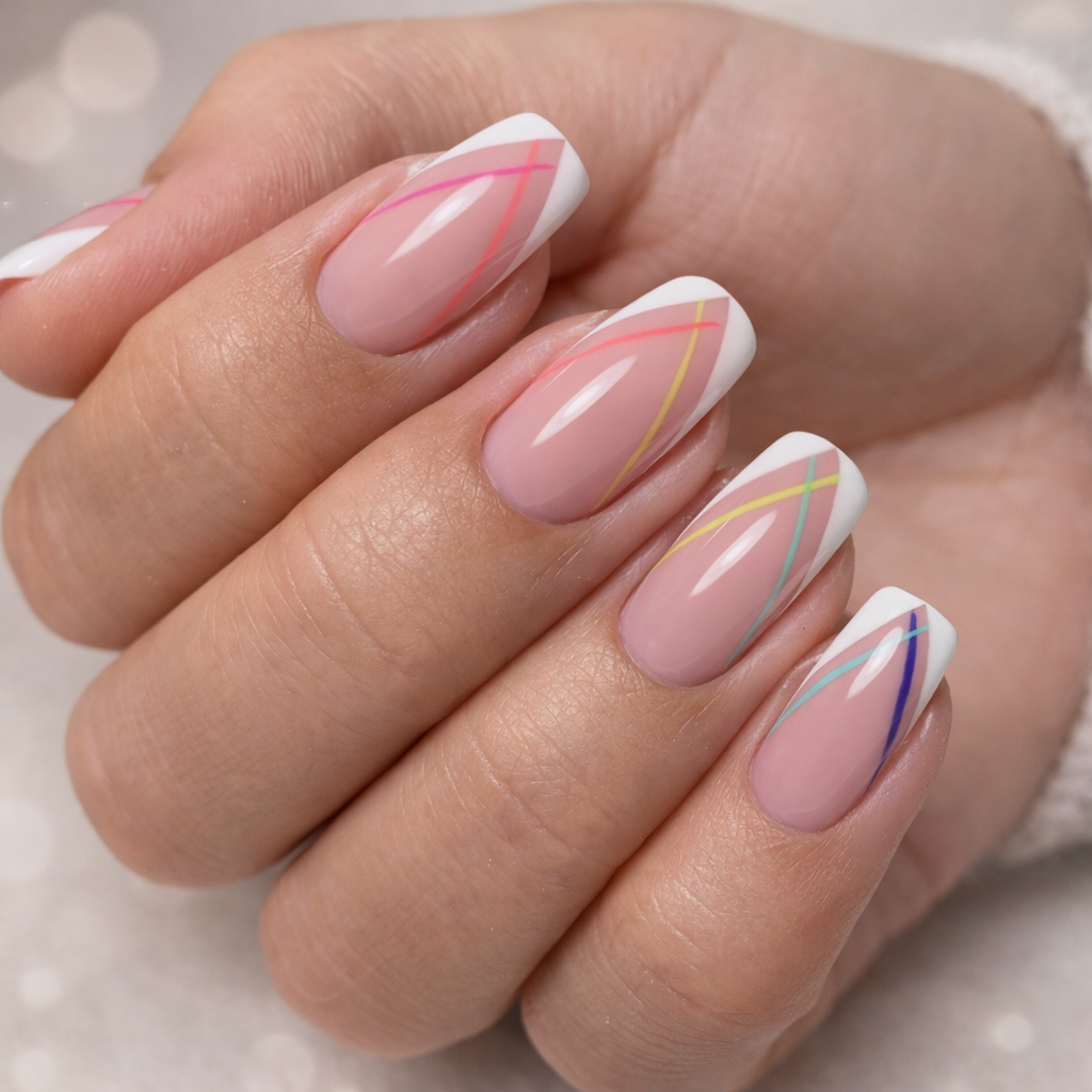 Nail art com design sofisticado