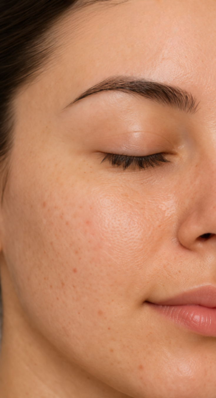 Antes da limpeza de pele